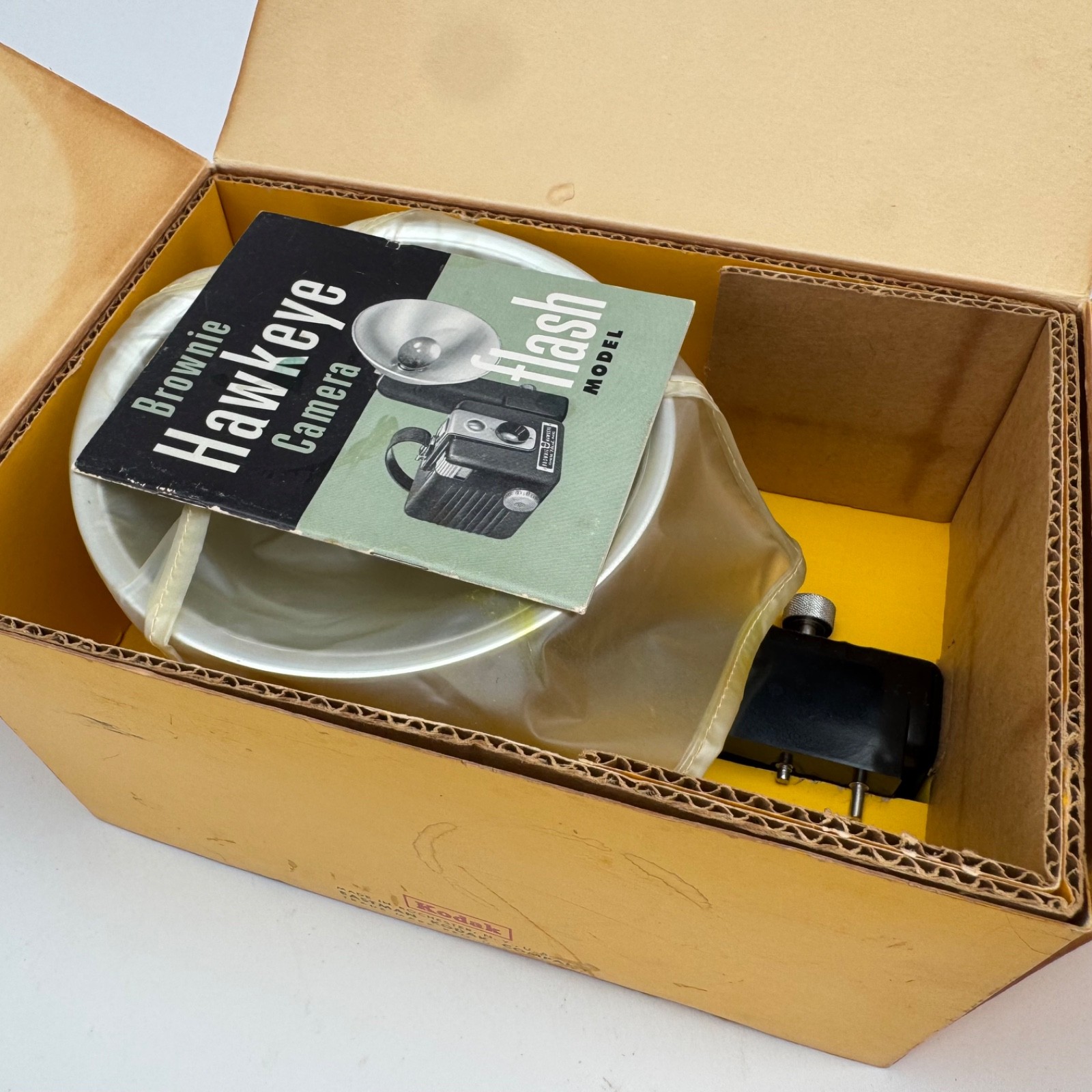 Vintage Kodak Kodalite Flasholder w/ Original Box Manual Brownie Hawkeye