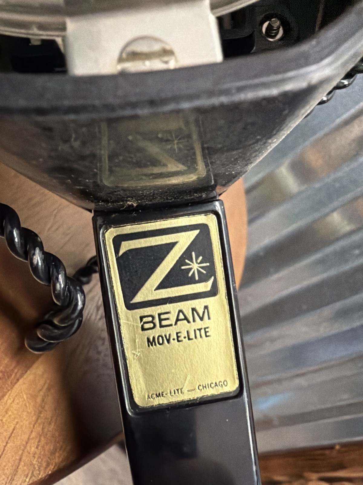 Vintage Acme Lite Z Beam Mov E Lite Camera Light Chicago W/ Orig Box Untested