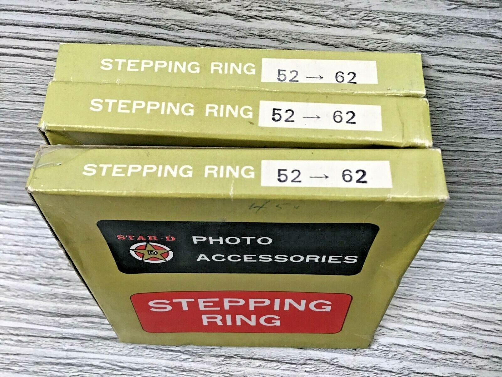 3 New Old Stock Star D Stepping Rings 52mm – 62mm Camera Accessories – Japan