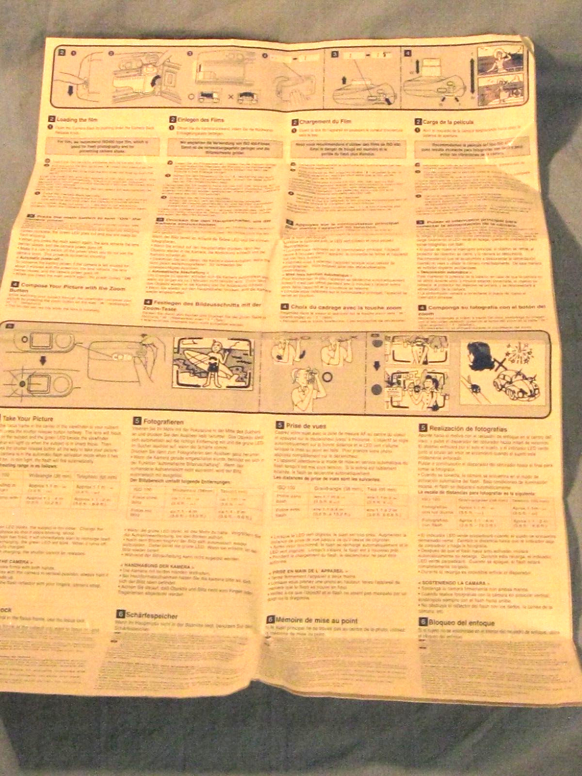 Yashica Kyocera Elite Zoom/Elite Zoom Quartz Date Back Camera Instruction Manual