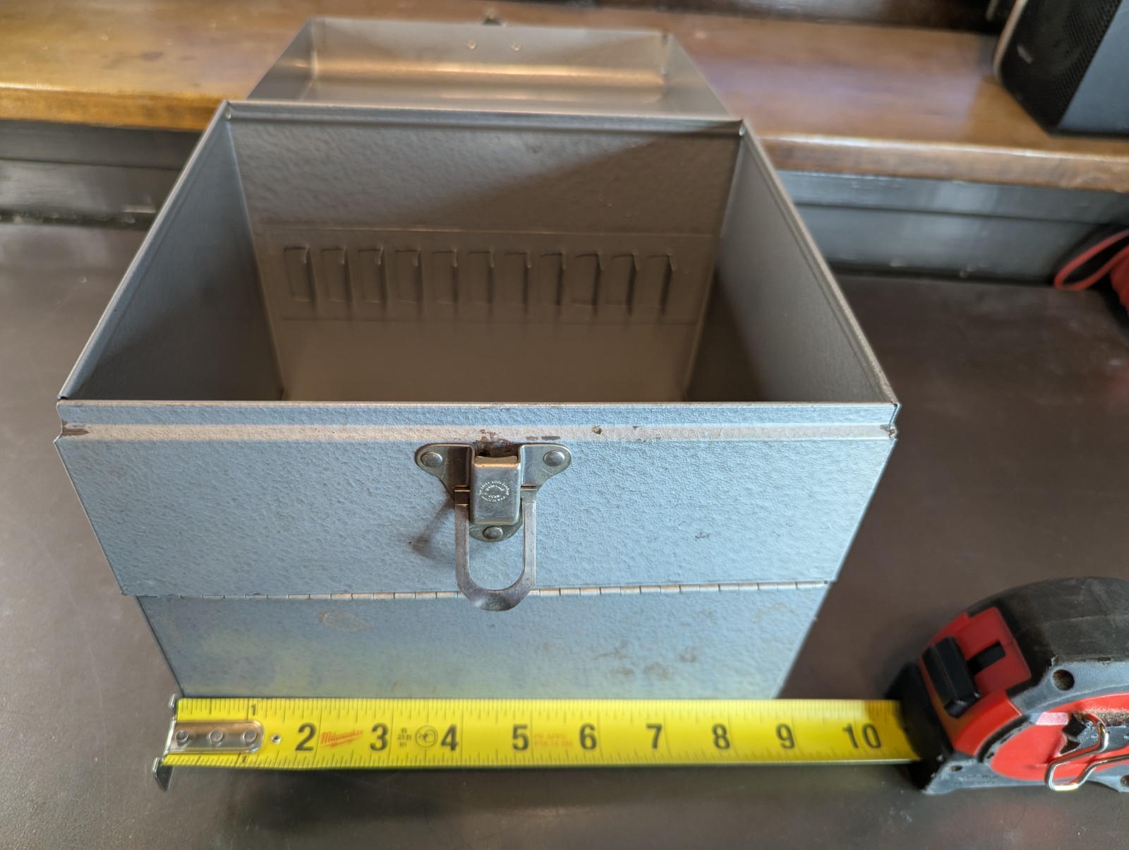 Logan De Luxe vintage steel 12 Slot Movie Reel Storage Case for 8mm x 7″ reels