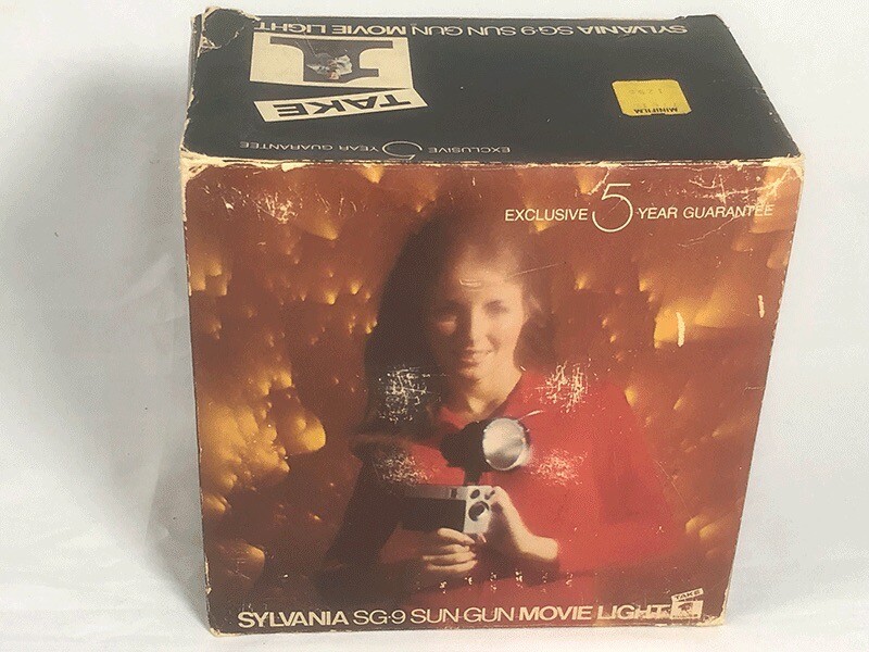 VINTAGE Sylvania SG-9 SUN GUN 350 Watt Movie Light Tested in Original Box