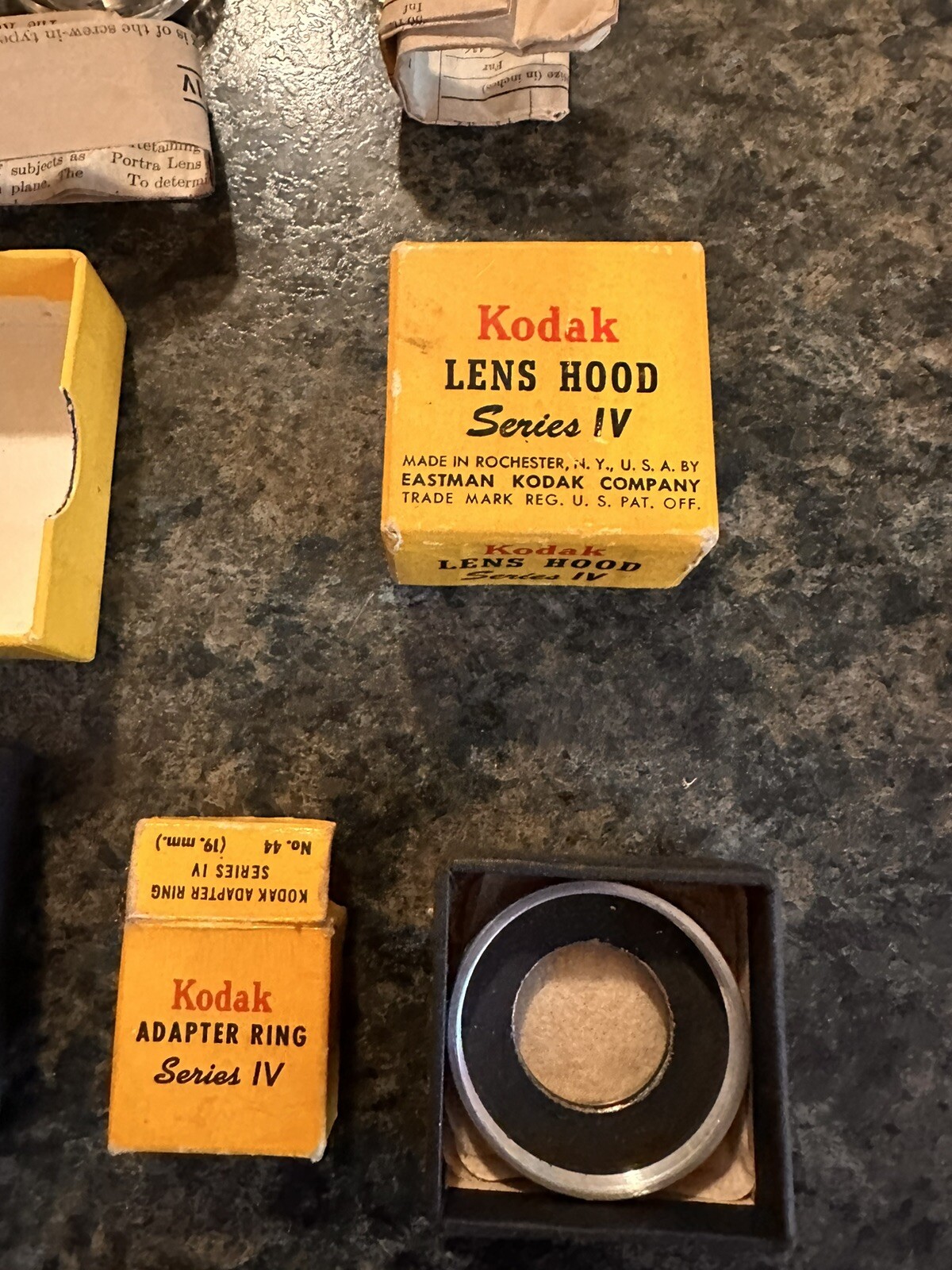 Lot Of 8-Kodak Pola-Screen, Series 6 Pola Lens, Porta Lens, Adaptor Ring