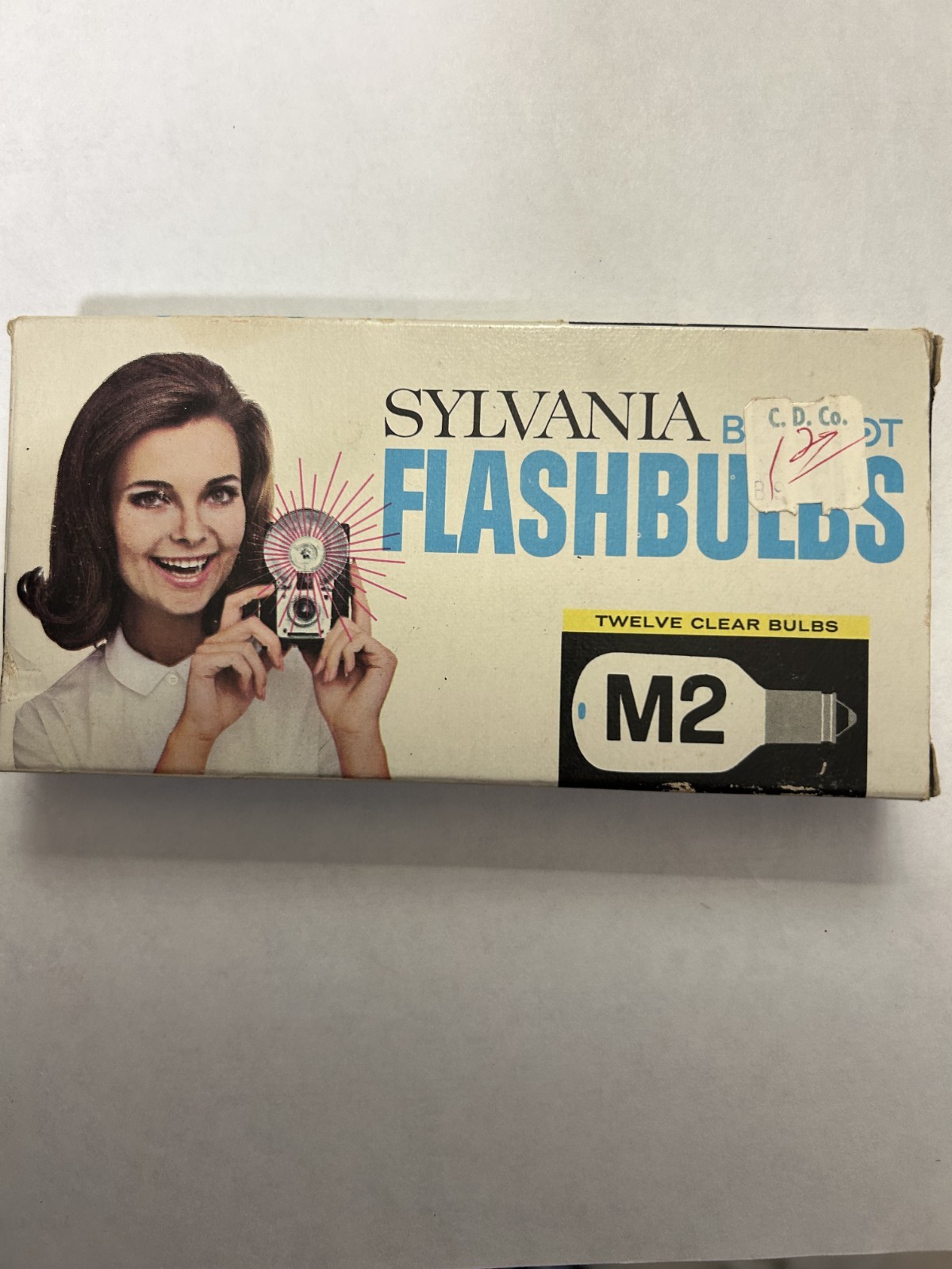 VINTAGE (8) Sylvania Blue Dot Flashbulbs M2B, (4 GE) Flash Camera Bulbs