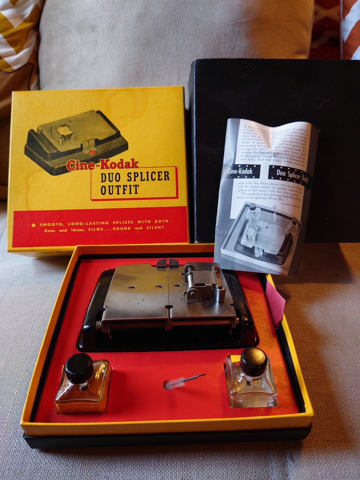 Vintage Cine-Kodak Duo Splicer Outfit, 8mm & 16mm, In Original Box Package Retro
