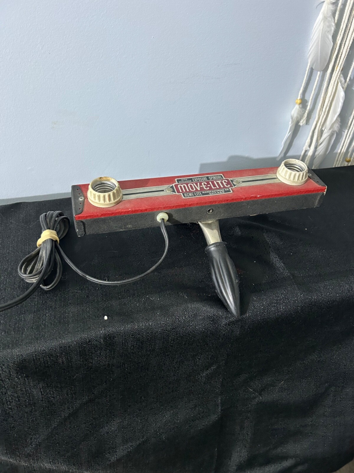 Vintage Acme MOV-E-LITE 2 Lite Exposure Spin dial Film Stage Lighting ~WORKS~