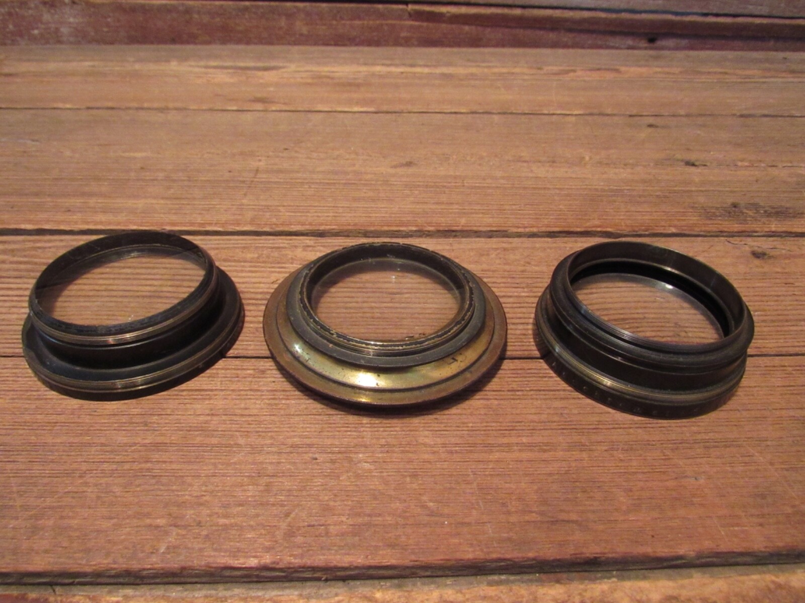 Vintage Brass Carl Zeiss Jena Tessar Lenses Format Film Photography