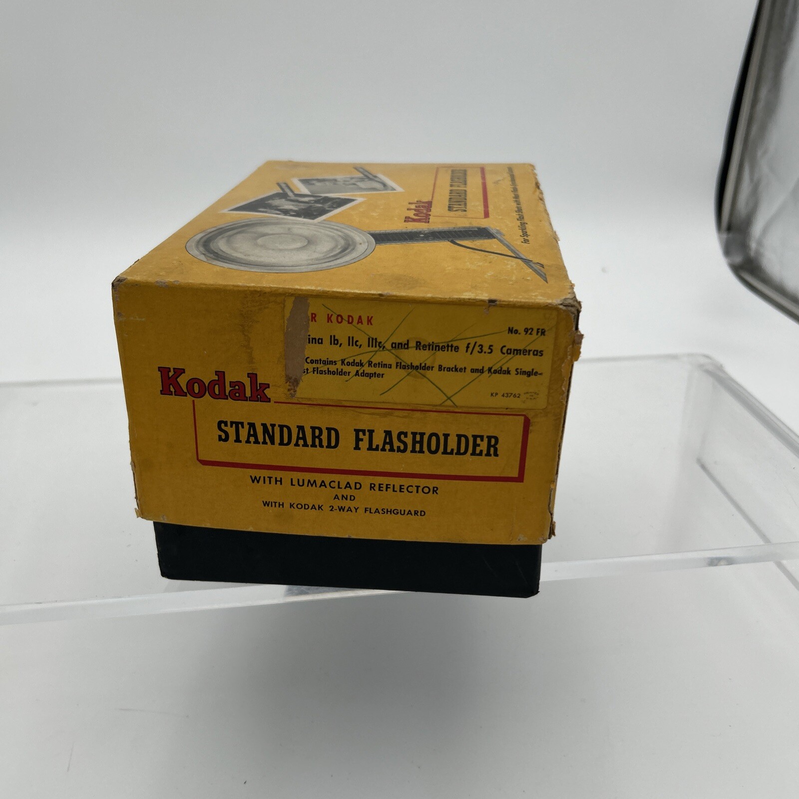 Vintage KODAK Standard Flash Holder in Original Box w/ Cover & Bracket