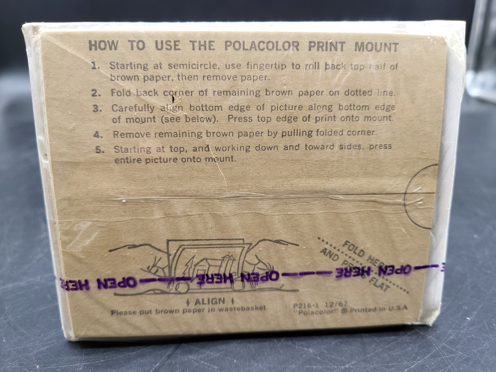 Vintage 60s NEW 8 Polacolor Print Mount Polaroid Camera Photo Backs Sealed 1967