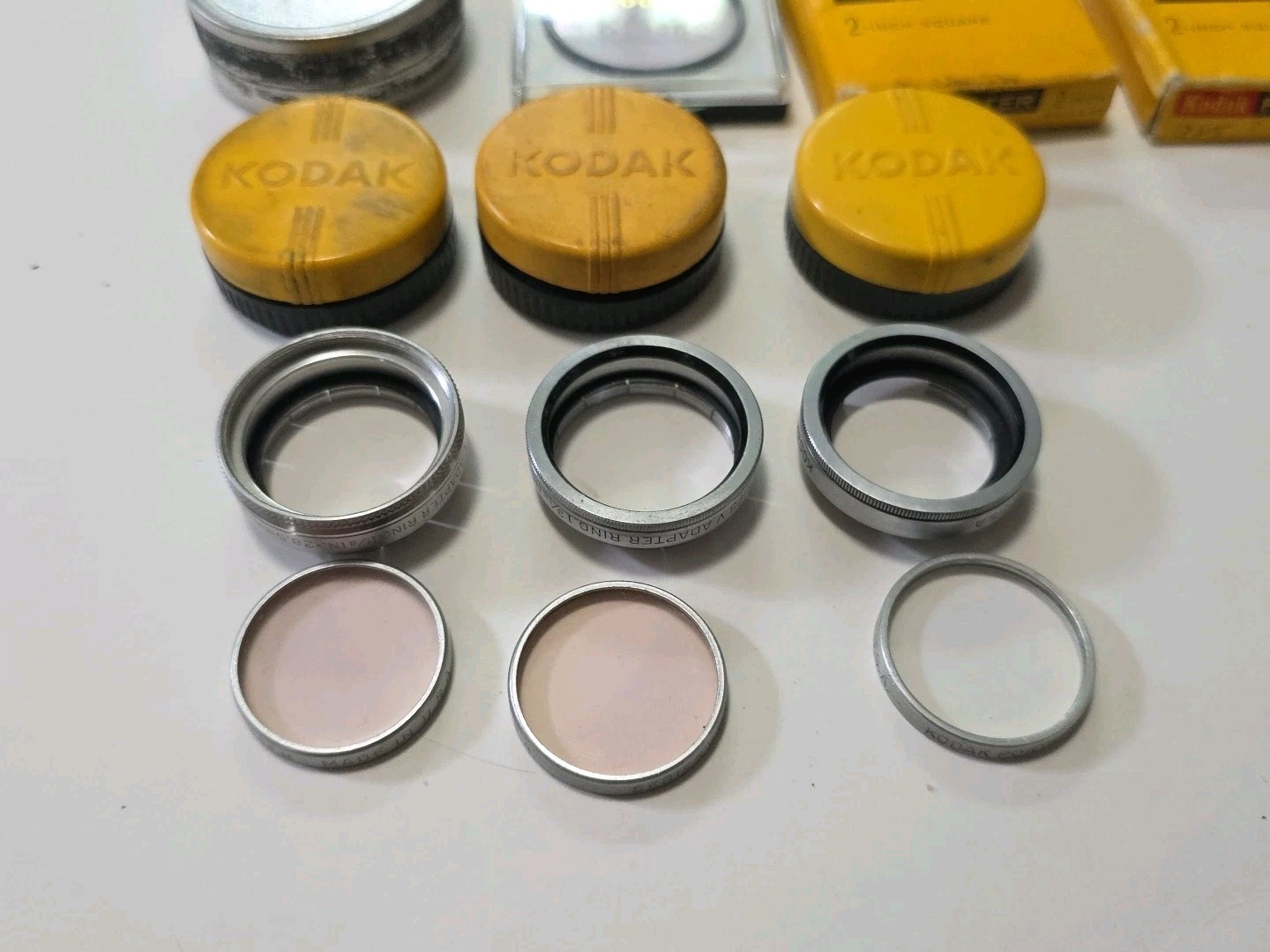 Lot Of Vintage Kodak, Camera Accessories Filters, Series V Adapters, Gel