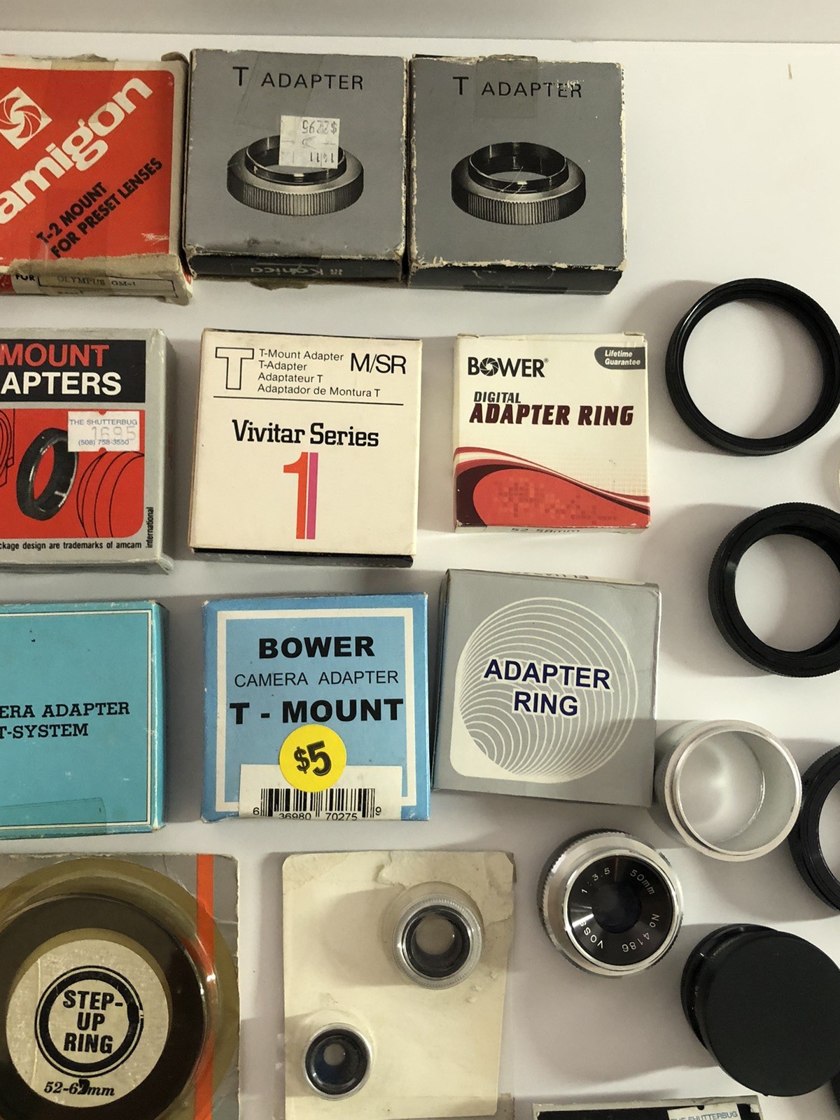 VTG Lot T Mount Camera Lens Adapter Rings Mix Vivitar TeleSor Bower Estate Find