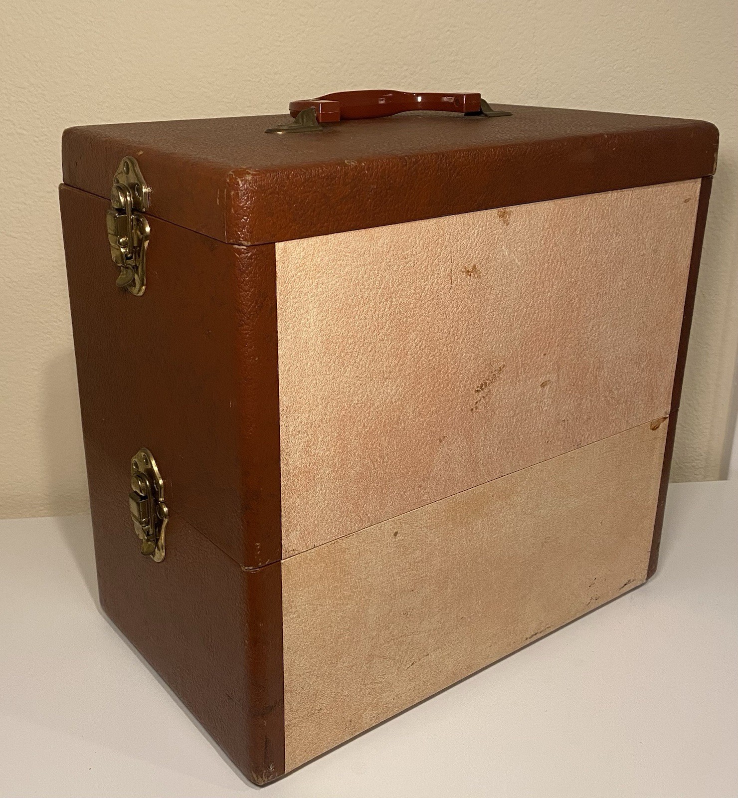Vintage Barnett & Jaffe Baja Slide Carrying Case Red 2 Level Stackable Case