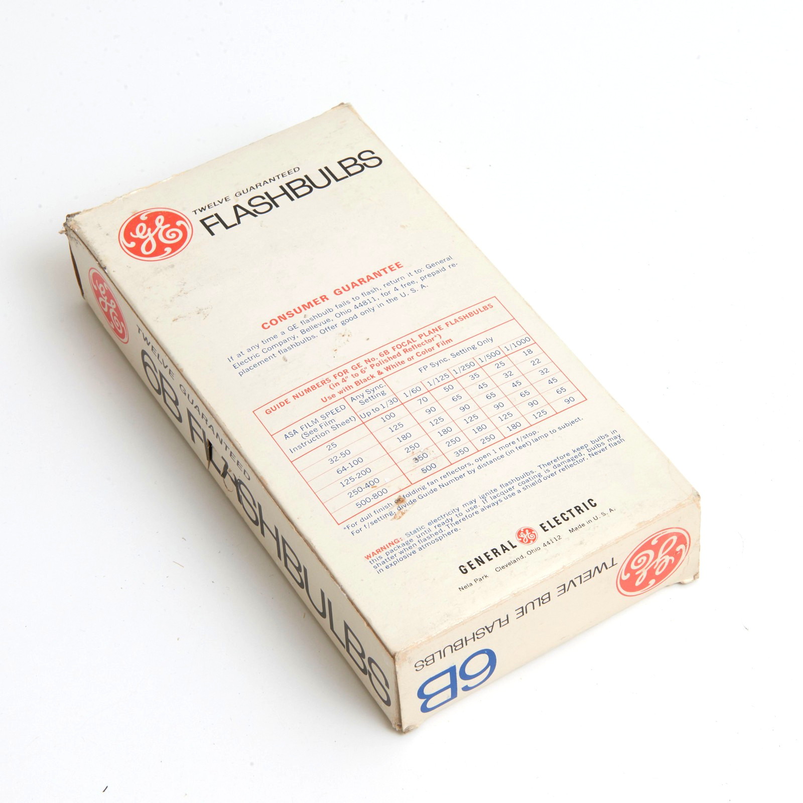 Vintage General Electric GE 5B Blue Camera Flash Bulbs 10 Bulbs – New Old Stock