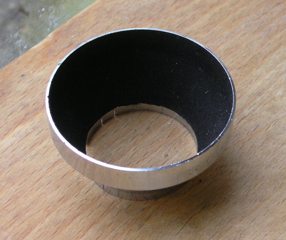 32mm push fit Chromed lens hood used slip on shade
