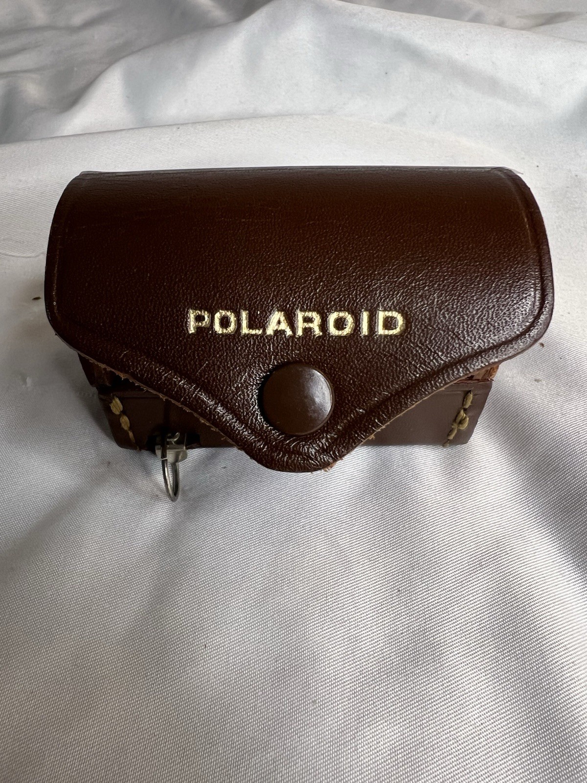 Vintage Polaroid Len Kit Leather Case with Measuring Tape