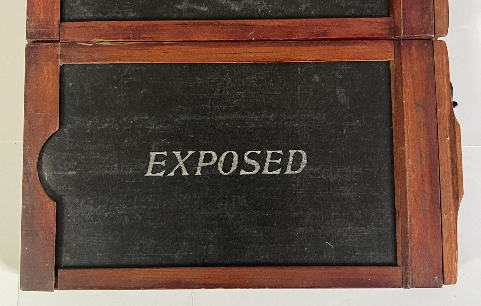 Set of 4 Vintage Wooden Double Draw Slide Exposure Photography Frames