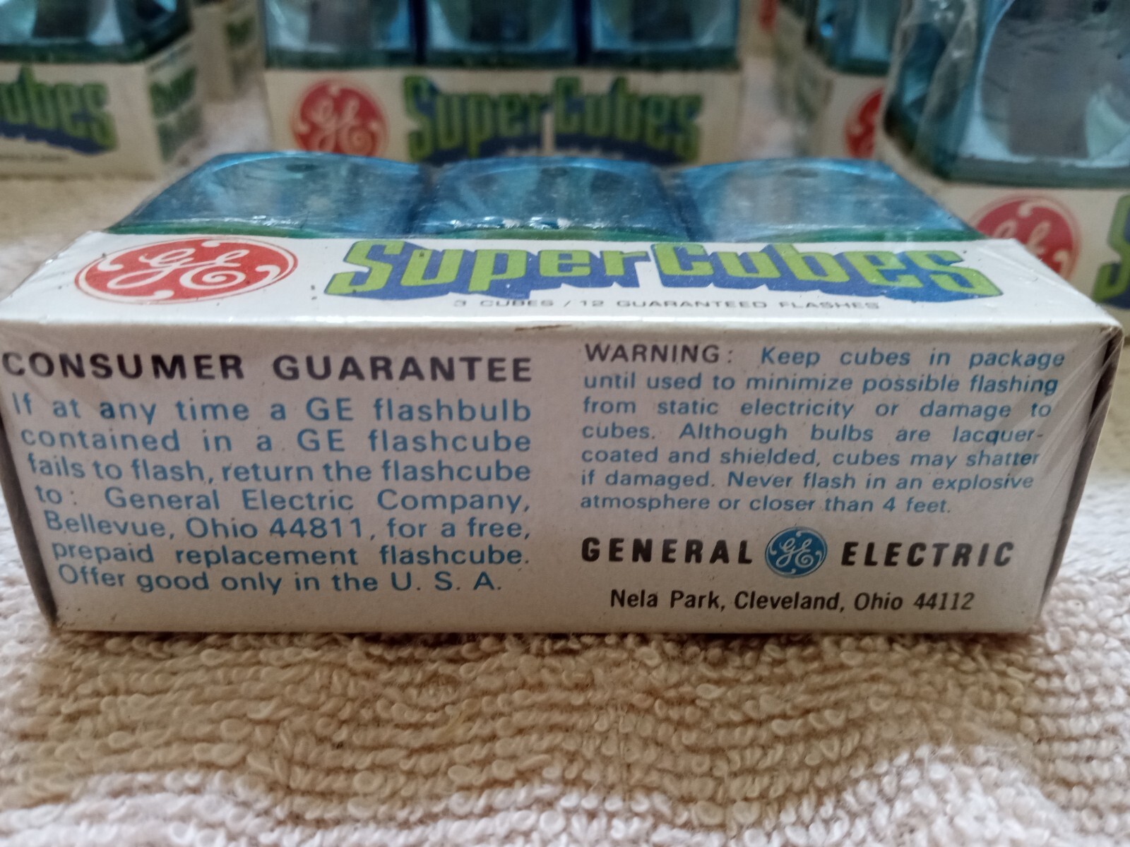 Vintage 45 GE SuperCubes 15/3 Cube Packs Original Packaging NOS Bundle
