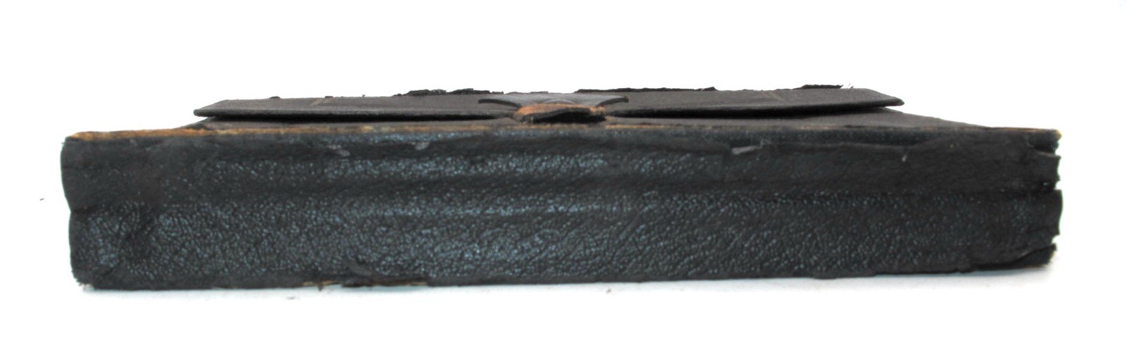 *VINTAGE* 3-4×5 METAL FILM HOLDERS w/LEATHER BACKING IN ACCORDIAN POUCH CASE