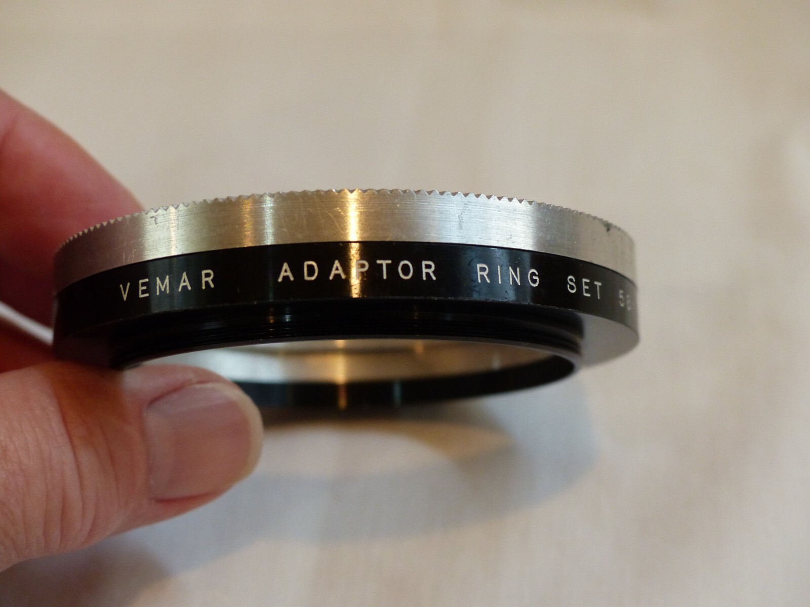 Vintage Vemar 58 mm, series VIII (8), adapter ring set, very good condition