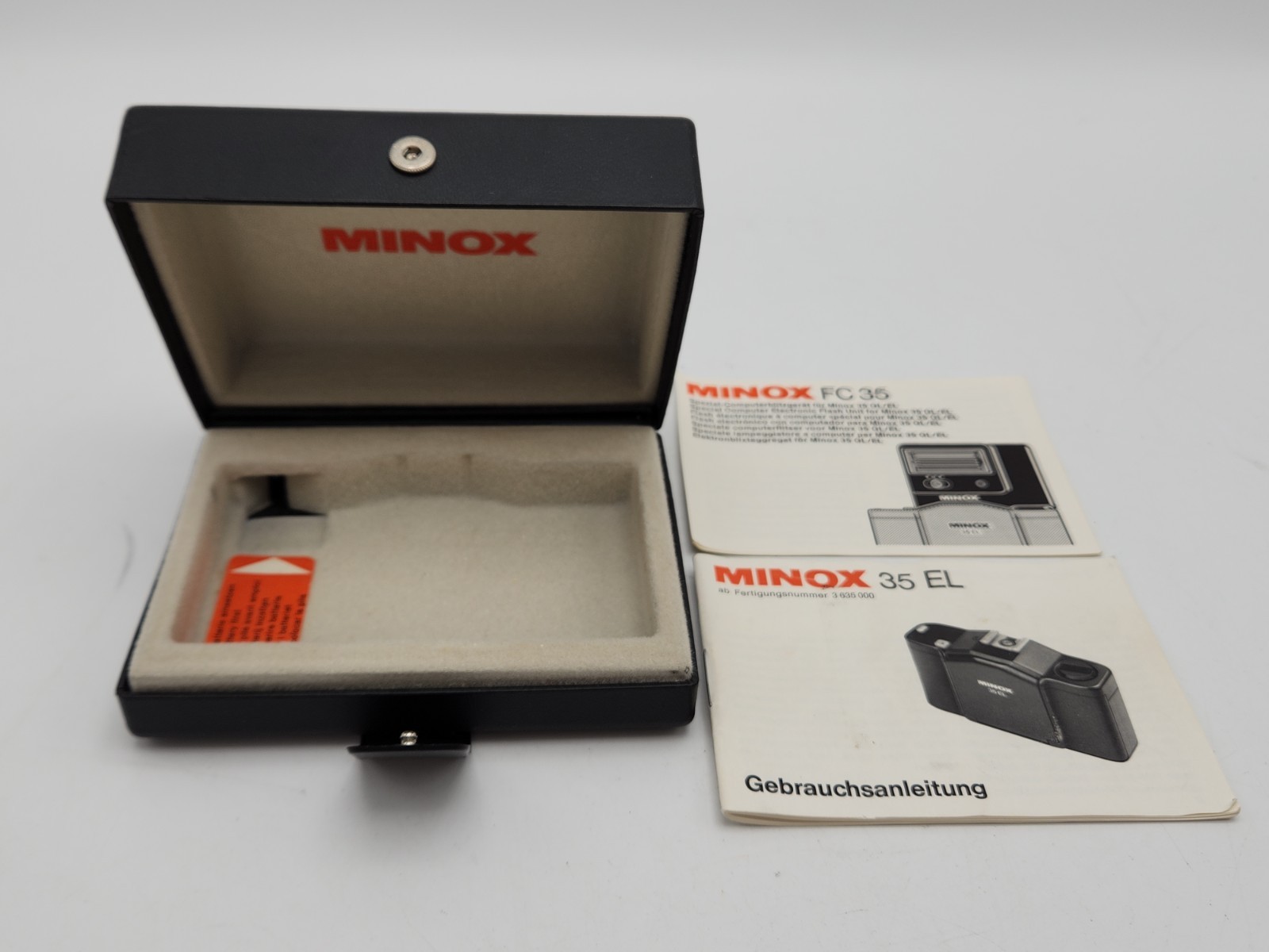 Box ONLY – Minox 35 EL Plastic Display Case for Subminiature Camera Germany