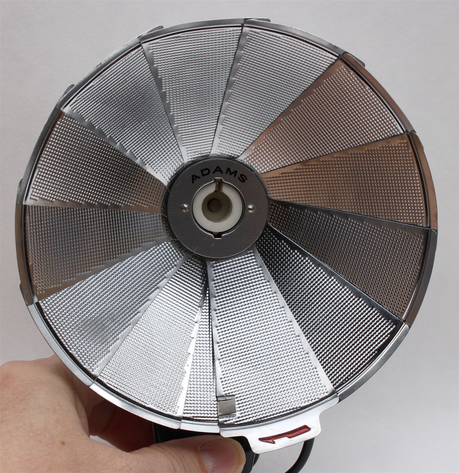 ADAMS Collapsible Folding Pocket Fan Flash Unit 5″ Dia. w/PC Cord Made in JAPAN