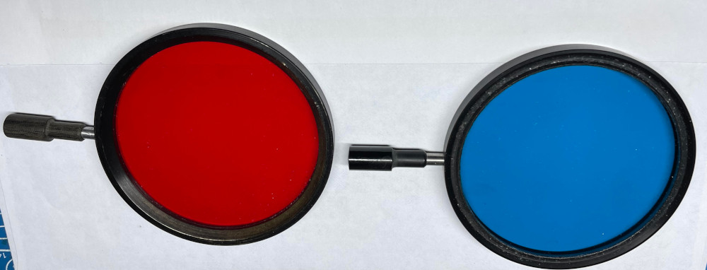 Two Filters Red and Blue Stereo Photography High Quality Glass Gov Surplus