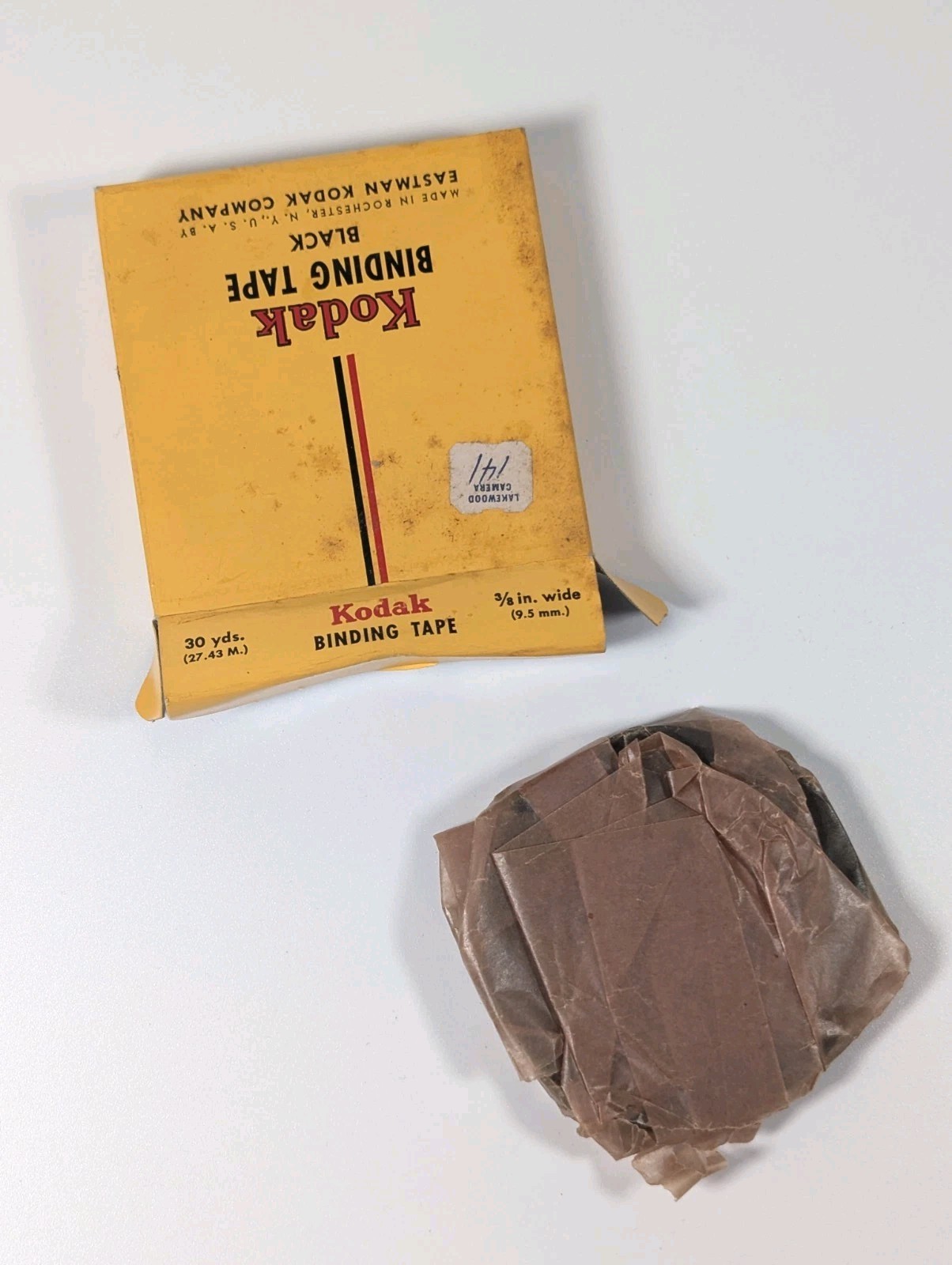Vintage NIB Kodak Black Binding Tape Vtg Photography Collectable 30yd 3/8″ Wide