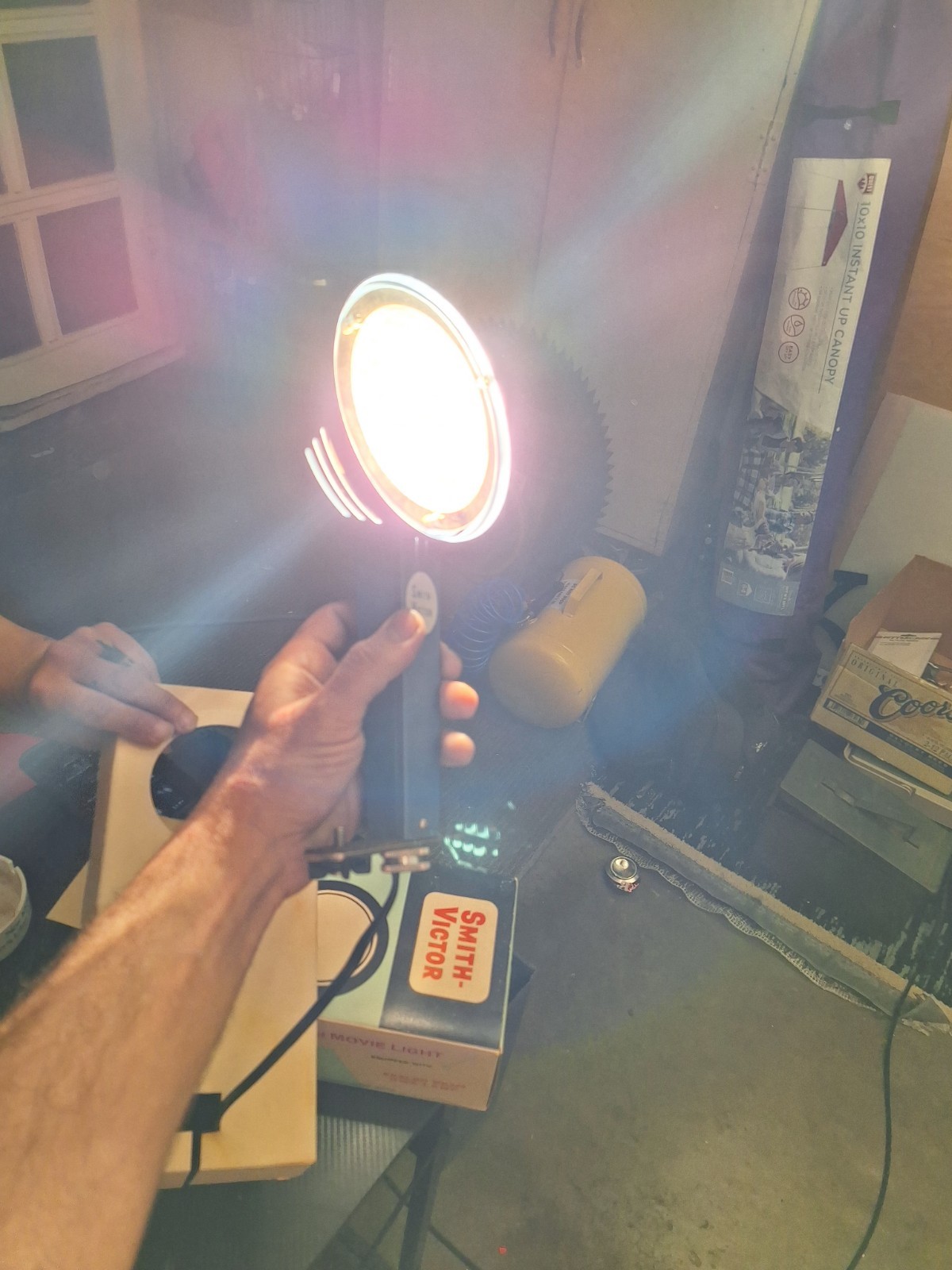 Smith-Victor Model L-5 Compact Movie Light 1962 GE Beam NOS Complete W/ User Gui