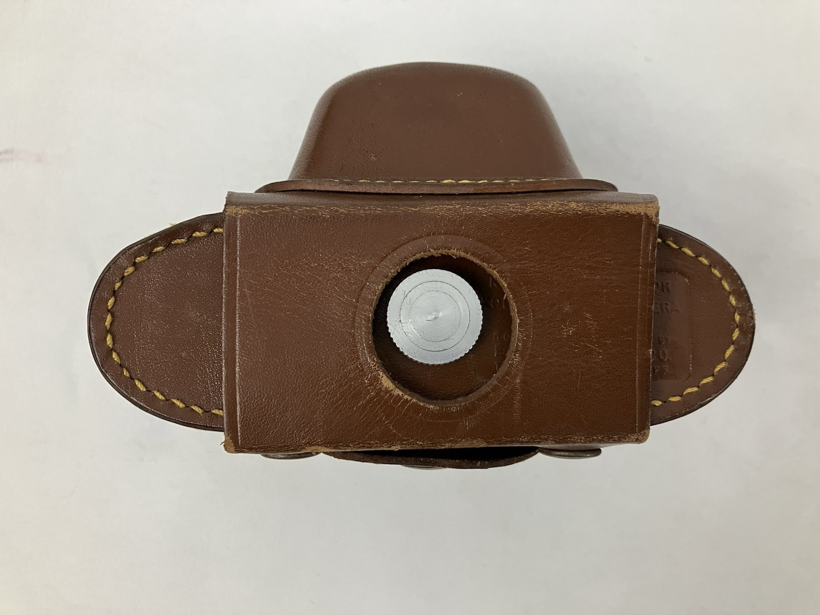 Lot 2 Vintage Kodak Leather Camera Cases Brown Embossed Logo Storage