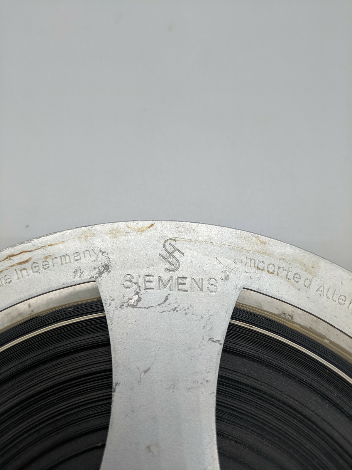 Vintage Siemens German 7″ 1/2″ Tape Metal Reel with 1964 Air Defence Command Fil