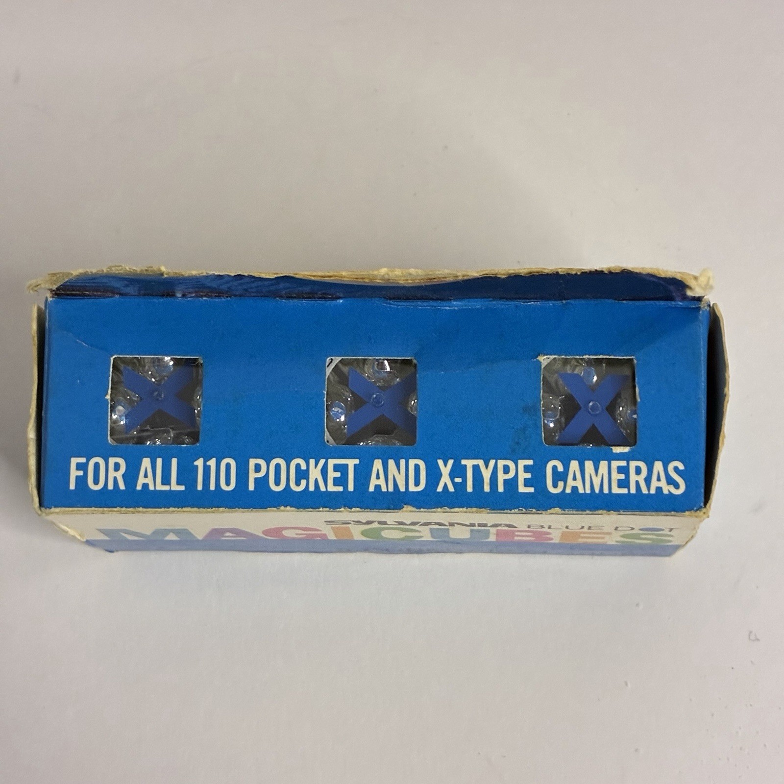 Vintage Sylvania Blue Dot Magicubes 3 Cubes 12 Flashes 110 X-Type Cameras NOS
