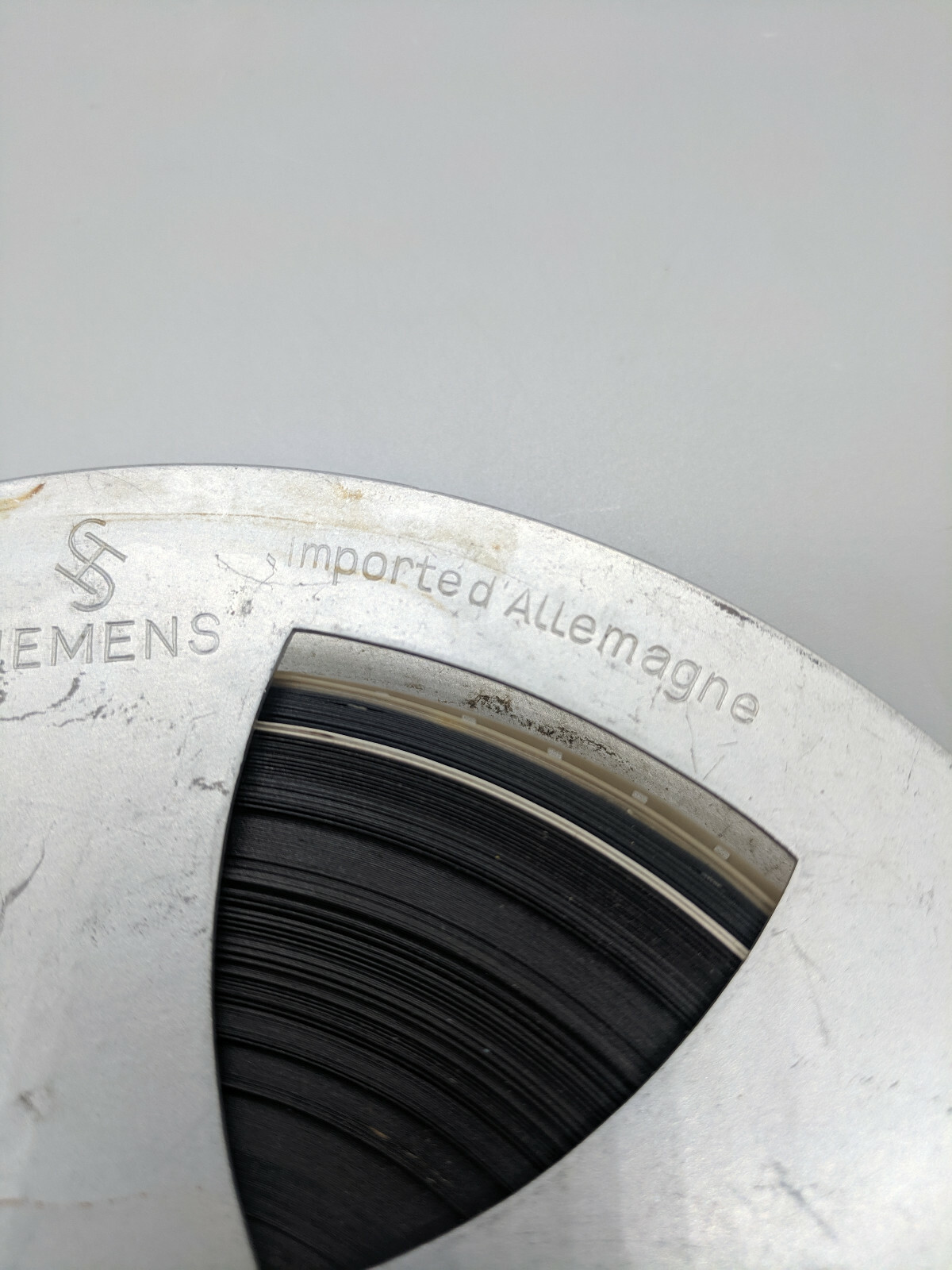 Vintage Siemens German 7″ 1/2″ Tape Metal Reel with 1964 Air Defence Command Fil