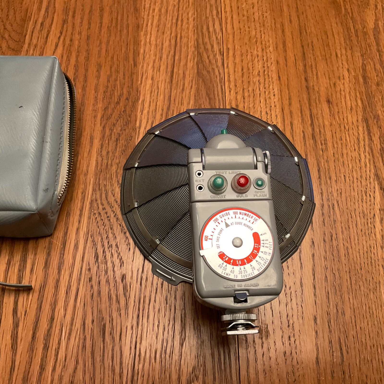 Vintage All-Mite Camera Flash Unit Collapsible Fan Style