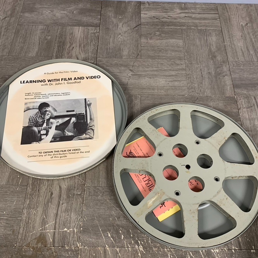 5 x Vintage 10.5 Metal Film Reel Canister Case Empty Various Colors