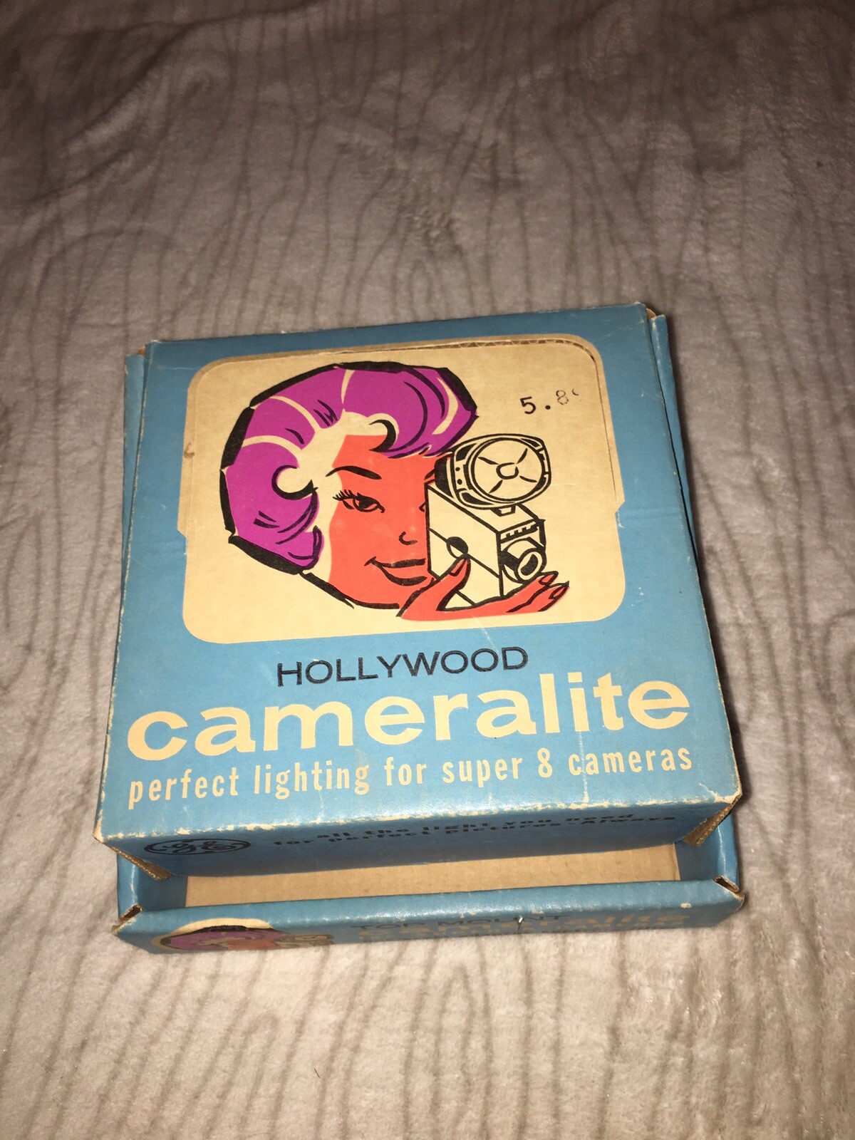 VTG GE Hollywood Cameralite Super 8 Camera Light W/ Box Model No 919 Working