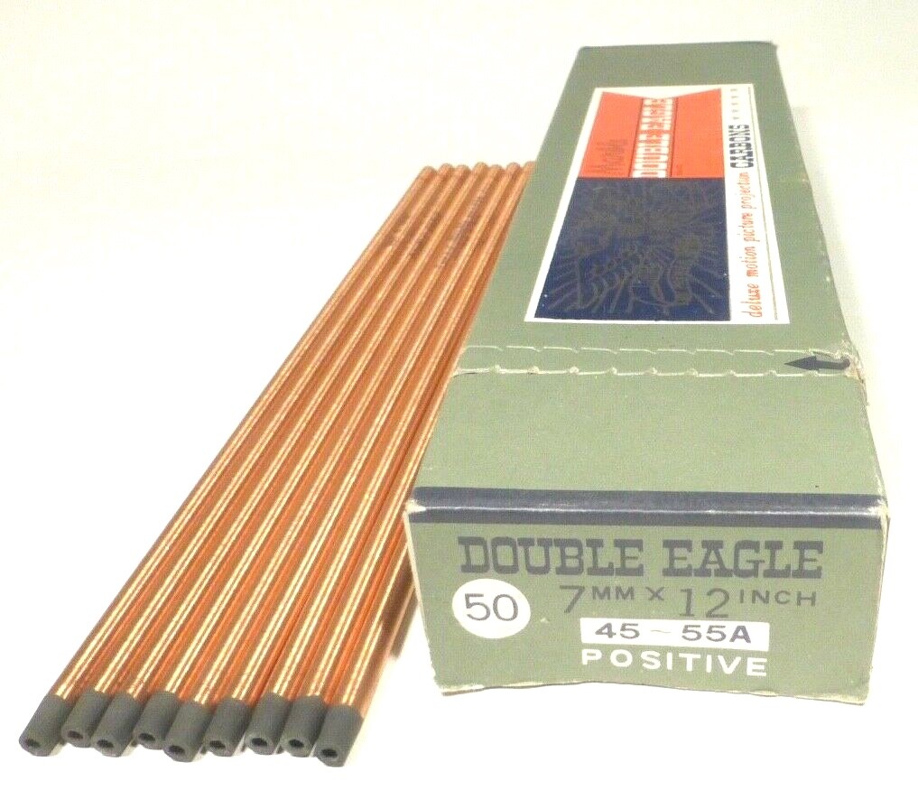 nos CARBON ARC RODS * MARBLE DOUBLE EAGLE – BOX OF 50 .. 7mm X 12 inch POSITIVES