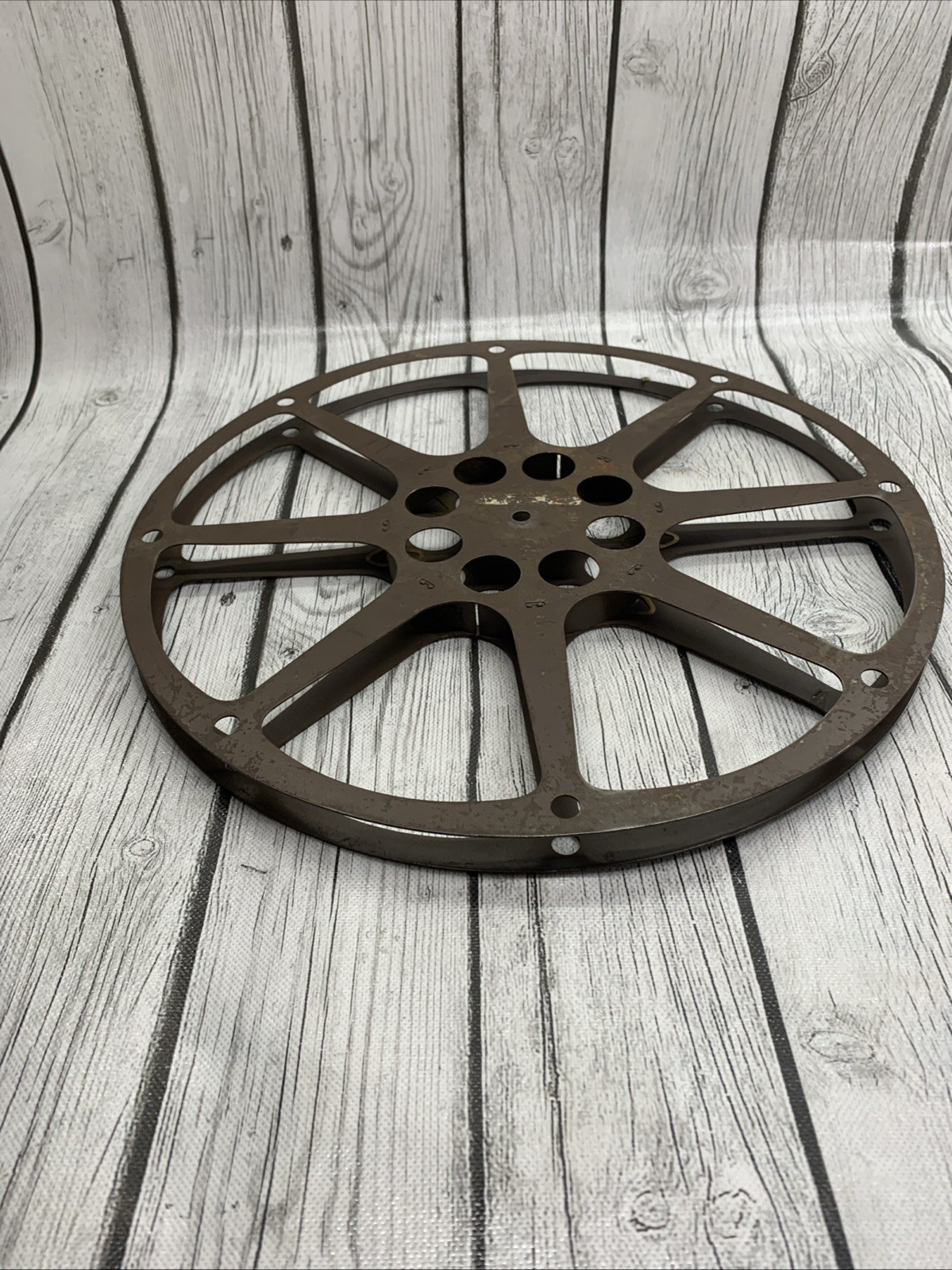 13 3/4 Empty Bell And Howell Brown Empty Reels