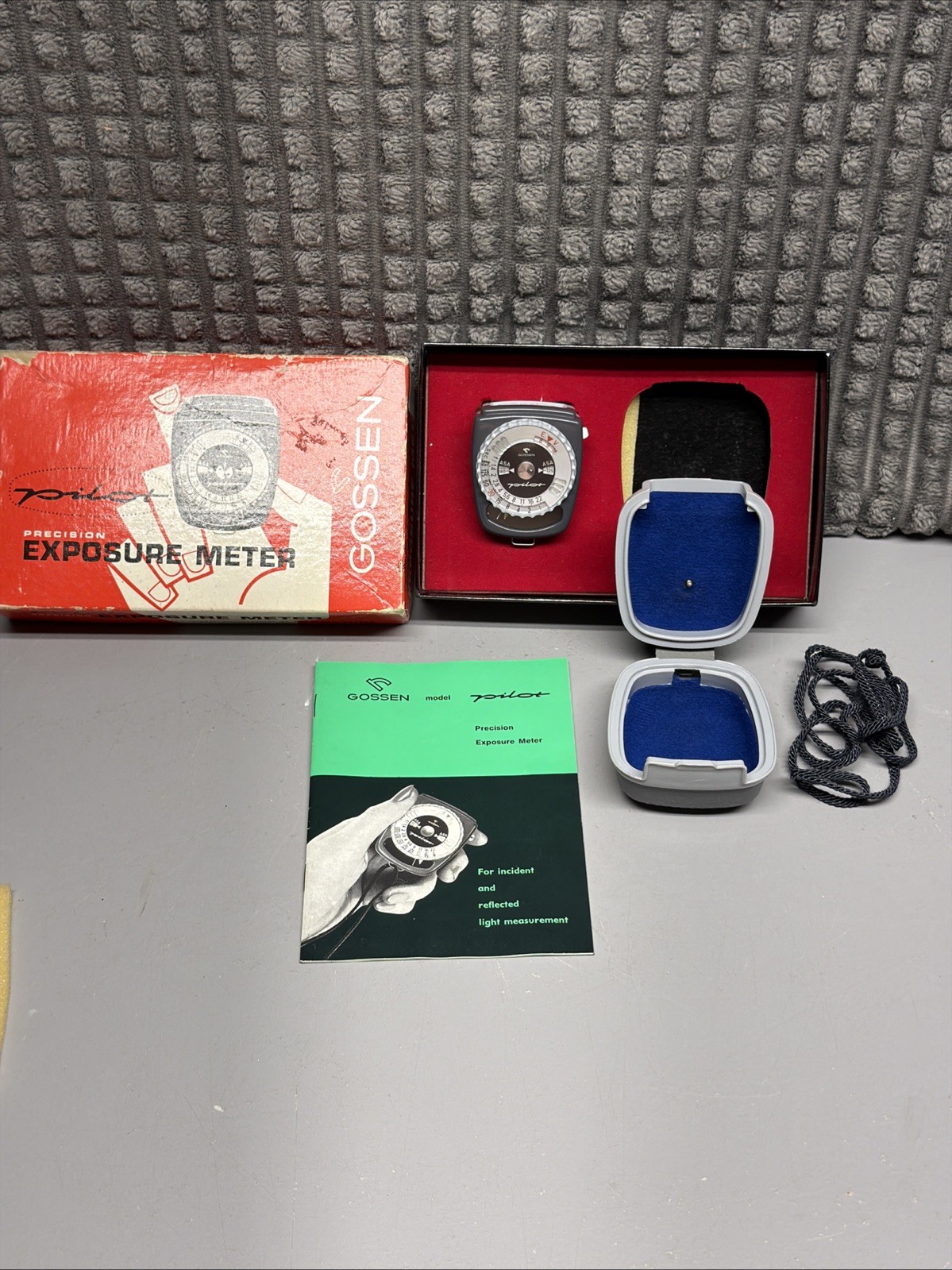 Gossen Pilot Precision Exposure Meter with Box Case & Manual