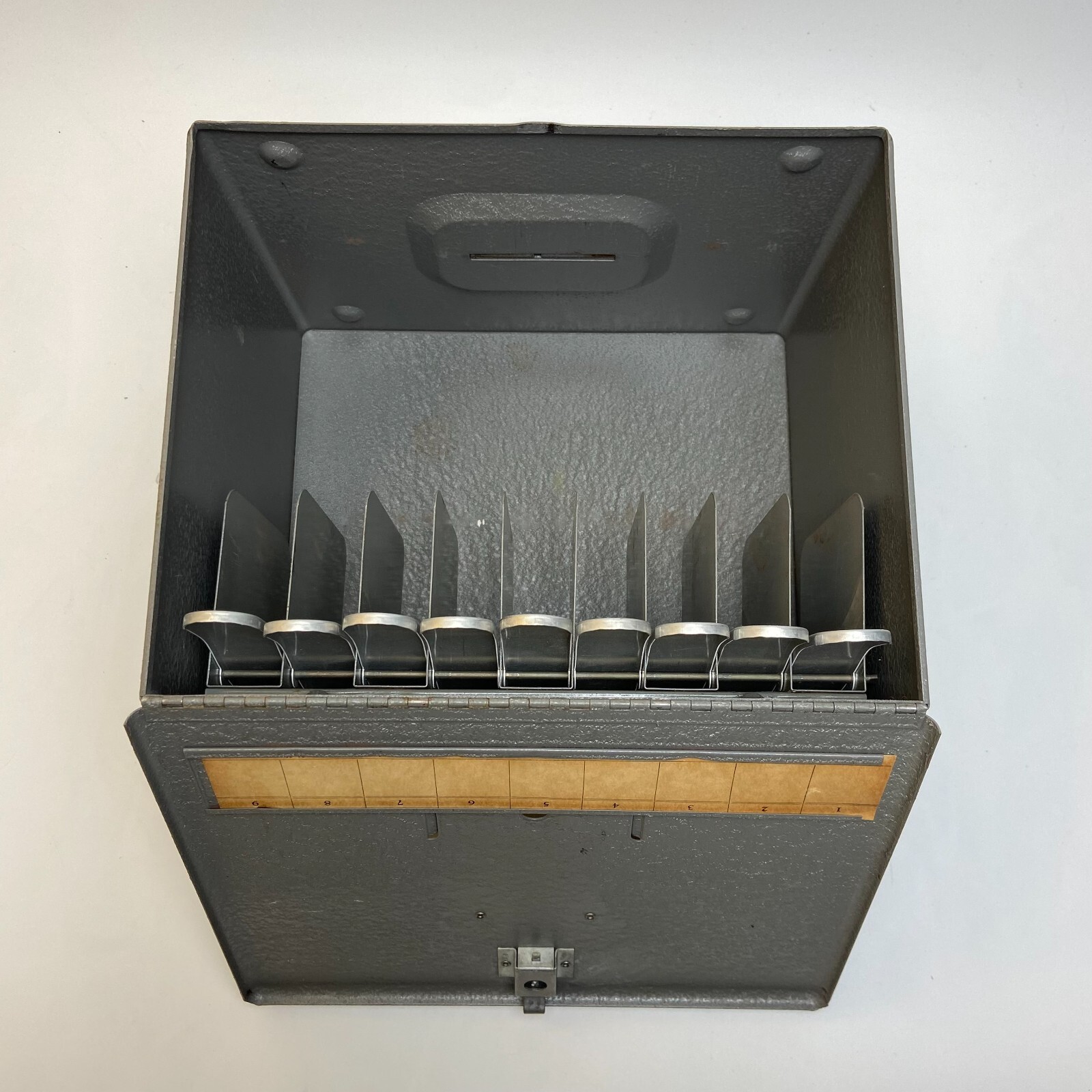 Vintage Brumberger Metal 8mm Film Chest Carrying Case Made in USA Brooklyn NY