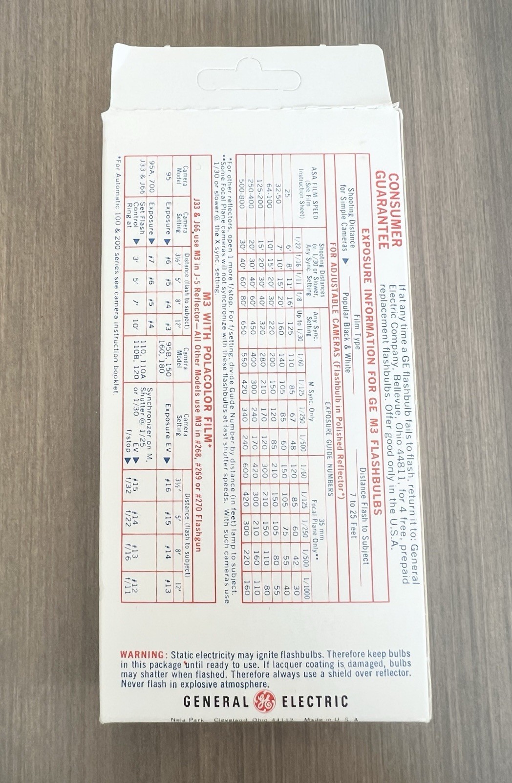 Polaroid Model 268 Flash – 12 NIB M3 Flashbulbs – 32 Polacolor Print Mounts (B)