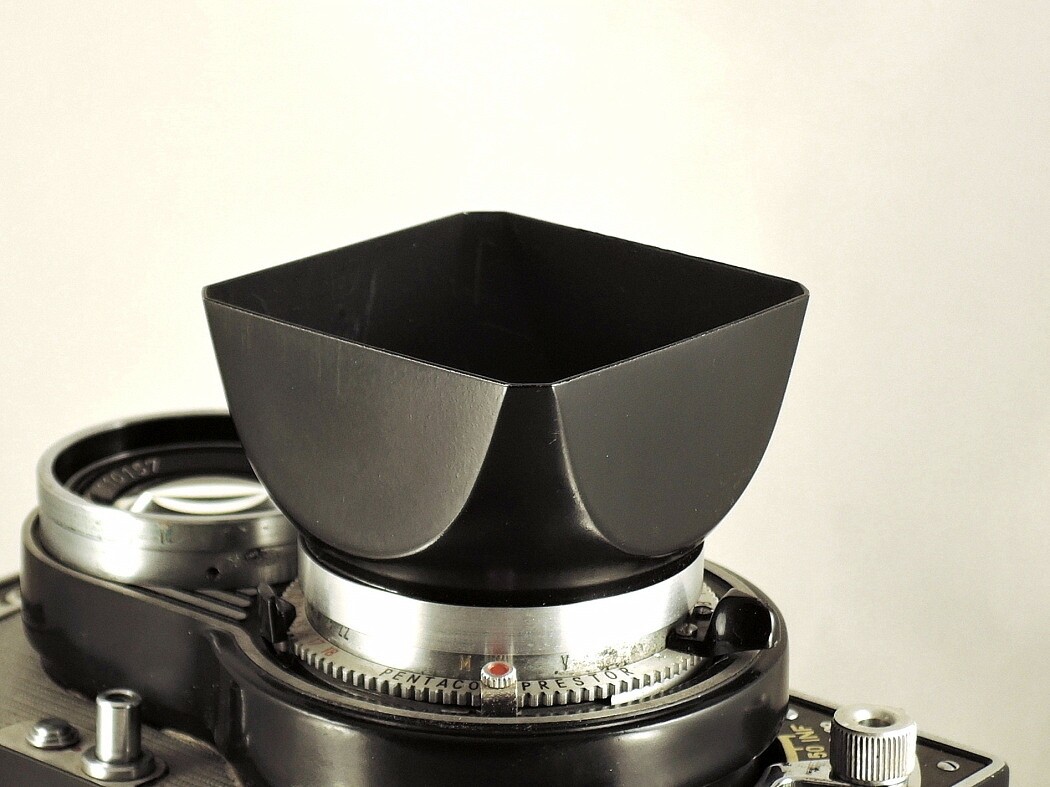 Shade hood Flexaret Meopta square bayonet B40 metal + Genuine box very nice