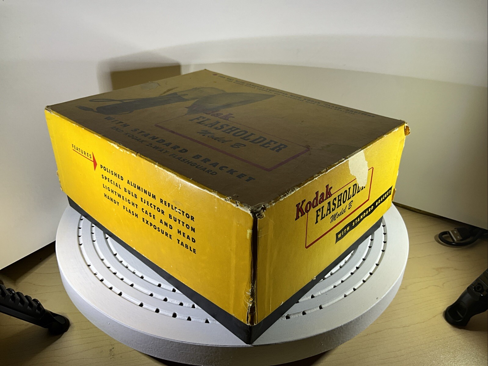 Kodak Flashholder Model B With Standard Bracket And Kodak 2-way Flashguard