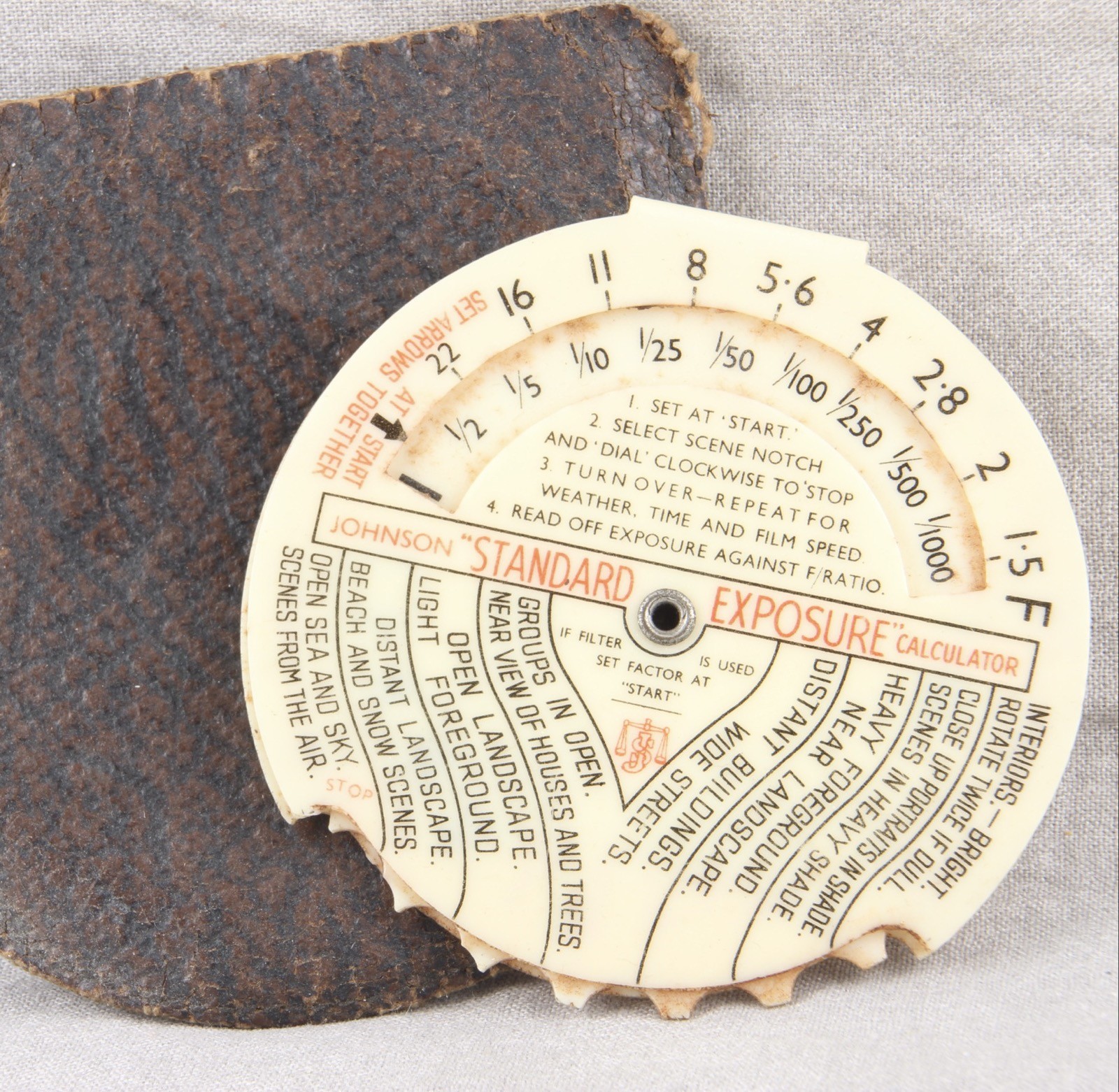 Johnson Standard Exposure Calculator, Celluloid?