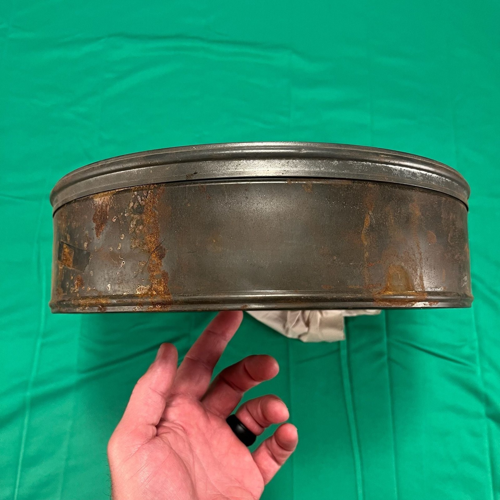 Vintage 12 Inch Eastman Kodak Co. Metal Film Canister Reel Storage Tin