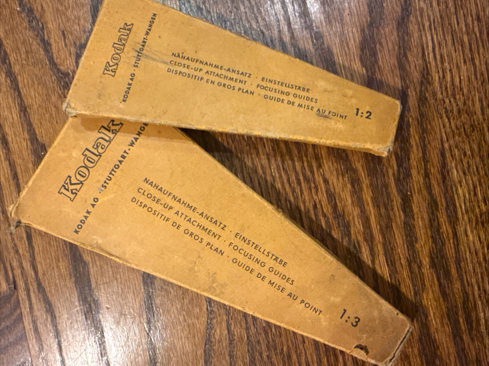 Kodak Retina Camera Close-Up Attachment Focusing Guides- 1:2, 1:3