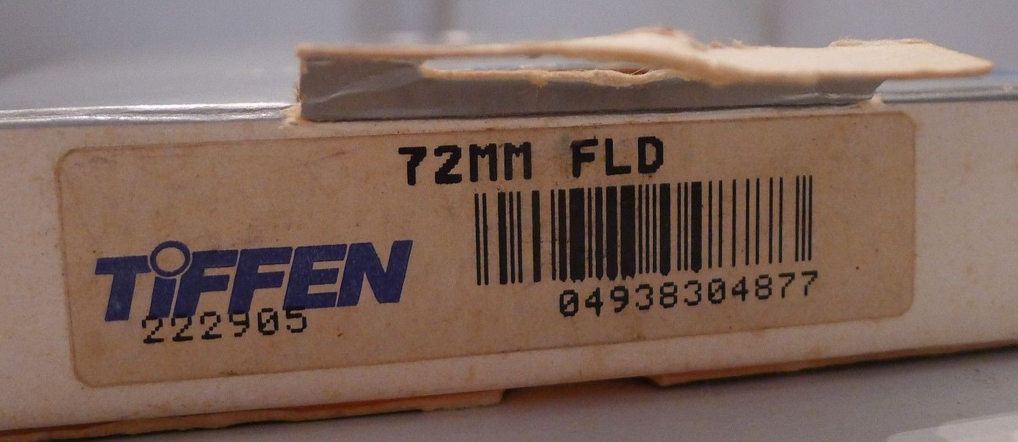 Tiffen FL-D FLD 72mm Filter +Protective Case, Box & Manual -Made in Japan