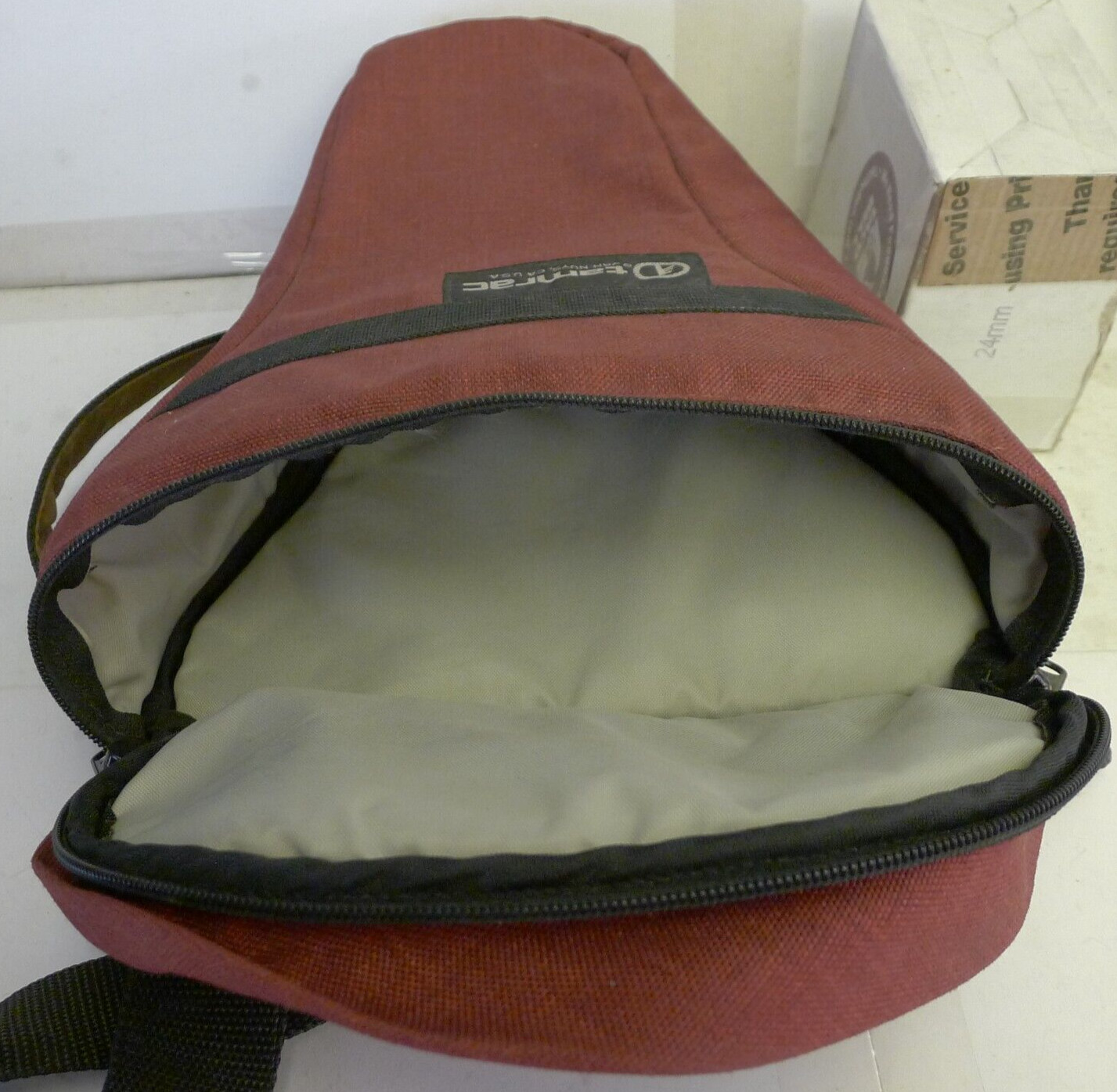 Tamrac Red Padded Zipper Holster Case for Camera with Lens +Adjustable Strap