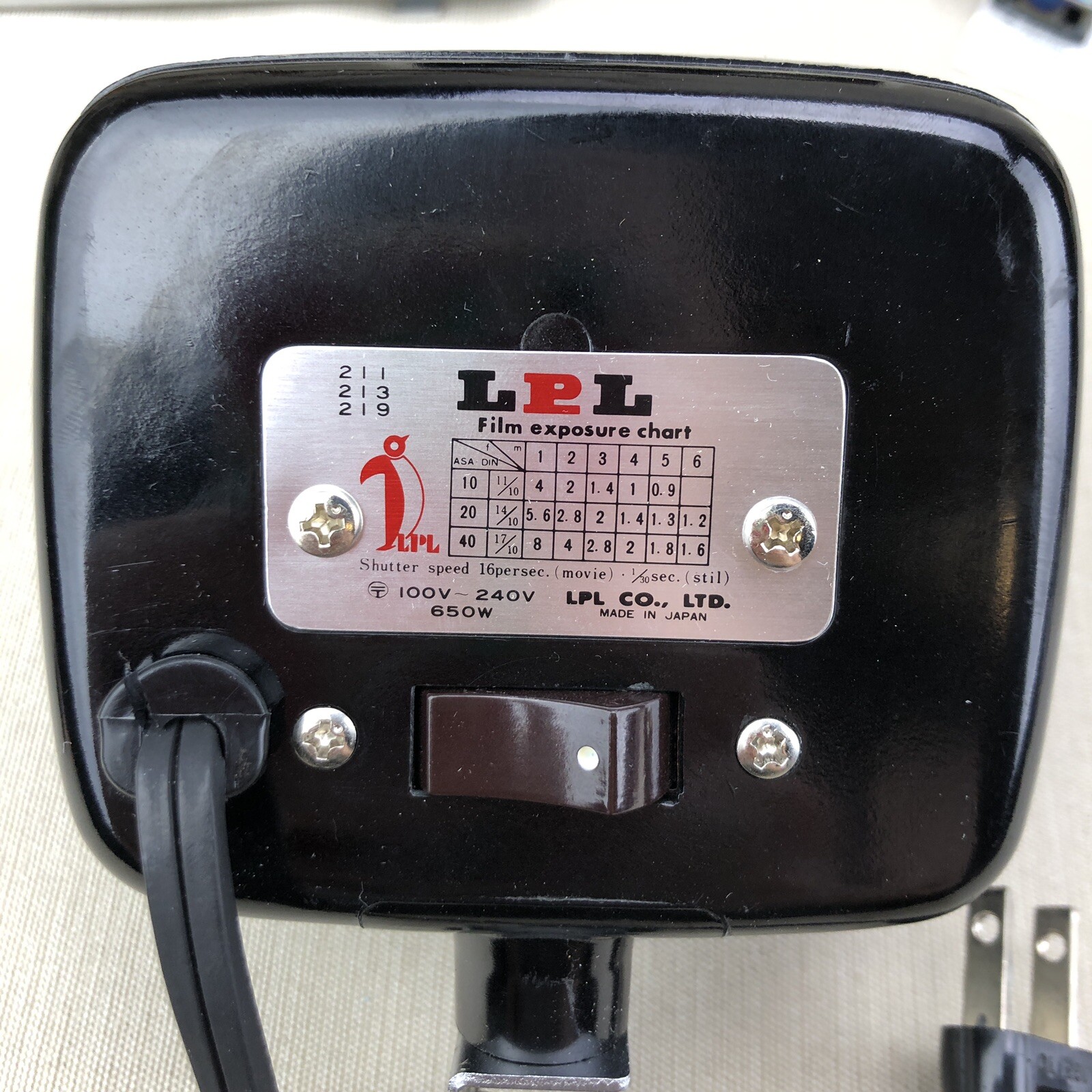 Iodine CINE LIGHT No 213 LPL Photo 120v 650w Tokyo Japan CineLight Video