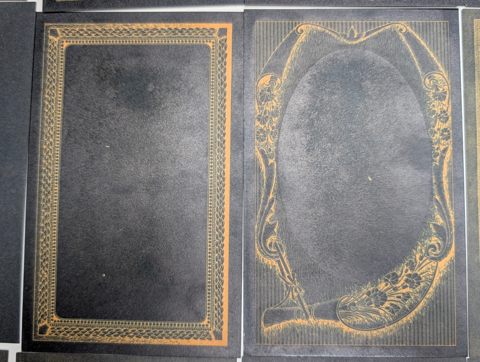 SET 1910s Ornate Millard Manning Photo Matts Negative Frames Develop RPPC Postal