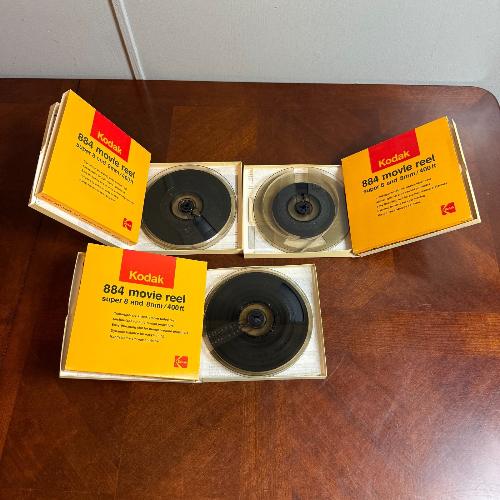 Vtg Super 8 8mm 400ft Home Movies Family Party Socializing Lot 3 Kodak 884 Reel